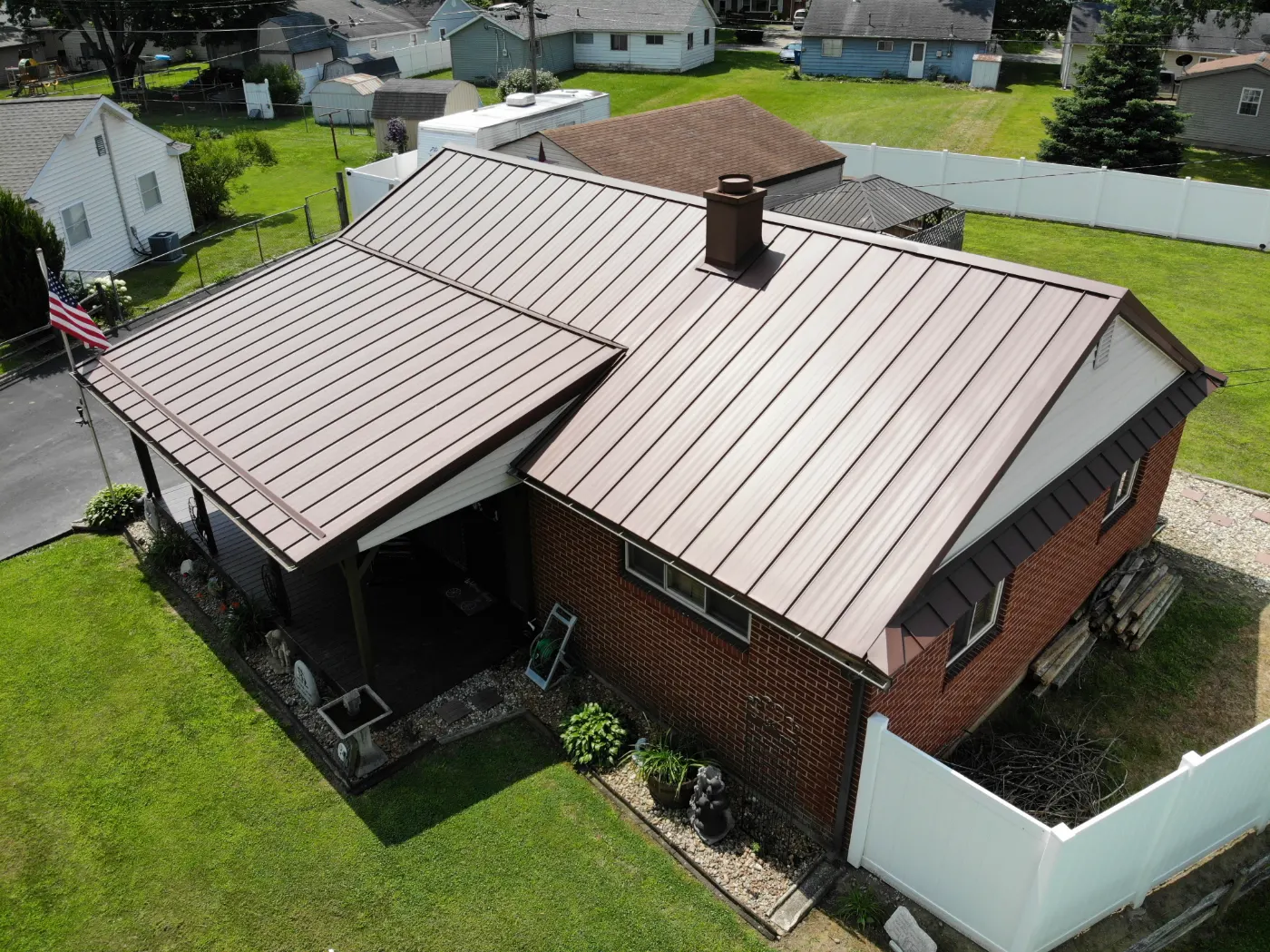 Tarping and dry-in on a North Vernon commercial roof